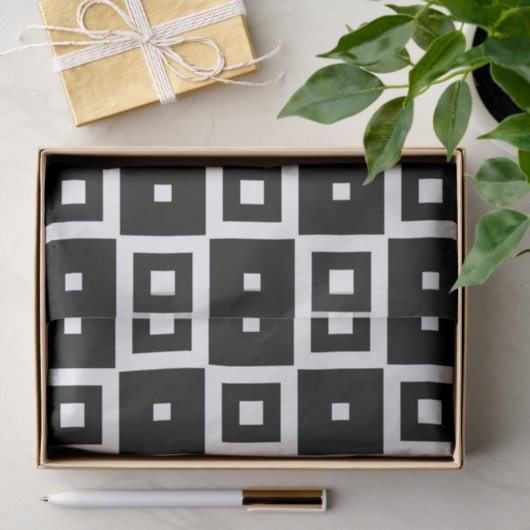 Modernes Design für Schwarz und Weiß Seidenpapier (Geschenk)