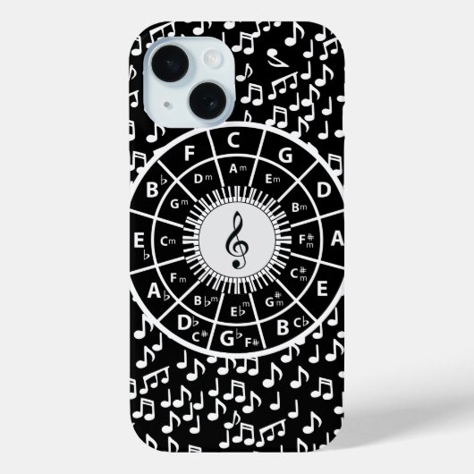 Modernes Design für Schwarz-Weiß-Musik Case-Mate iPhone Hülle (Rückseite)