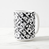 Modernes Design für Schwarz-Weiß-Technologie Kaffeetasse (VorderseiteRechts)