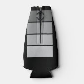 Modernes Design für Skriptnamen - Schwarz Minimali Flaschenkühler (Rückseite)