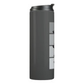 Modernes Design für Skriptnamen - Schwarz Minimali Thermosbecher (Nach links gedreht)