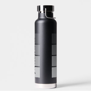 Modernes Design für Skriptnamen - Schwarz Minimali Trinkflasche