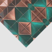 Modernes Design für Smaragde und Kupfer Seidenpapier (Detail)