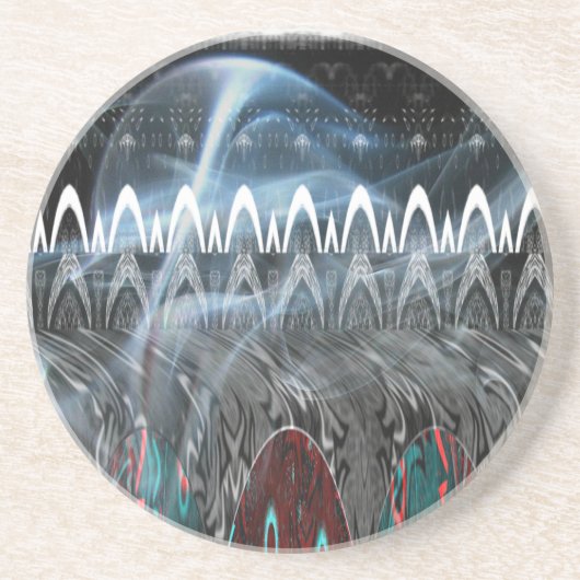 Modernes Design für Tribal Edgy. Sandstein Untersetzer (Vorne)