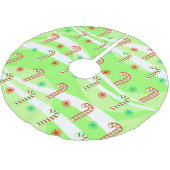 Modernes Design für Weihnachtskanäle Polyester Weihnachtsbaumdecke (Schrägansicht)