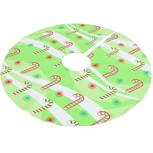 Modernes Design für Weihnachtskanäle Polyester Weihnachtsbaumdecke (Schrägansicht)