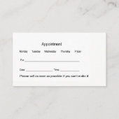 Modernes Design für Zahnbüro Visitenkarte (Rückseite)