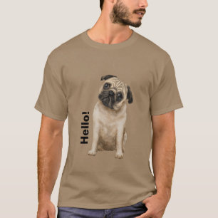 Modernes Design Hallo Bulldog Männer beige T-Shirt