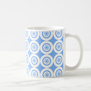 Modernes Design hellblaue, weiße Kreise Muster Kaffeetasse