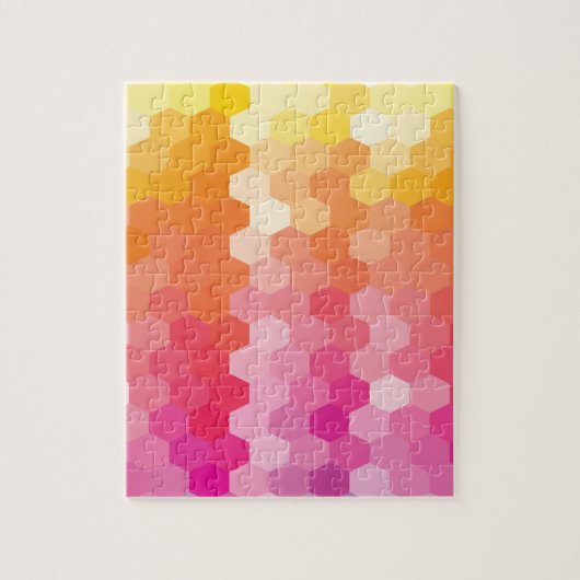 Modernes Design-Hexagon-Muster Puzzle (Vertikal)