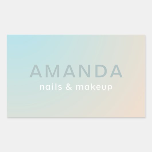 Modernes Design im Minimalistischen Stil Rechteckiger Aufkleber (Vorderseite)