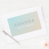 Modernes Design im Minimalistischen Stil Rechteckiger Aufkleber (Umschlag)