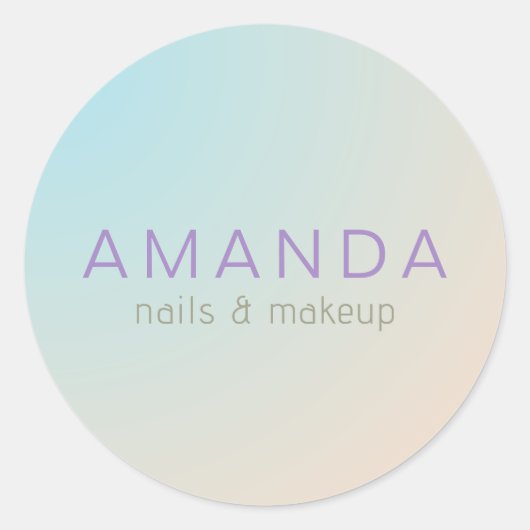 Modernes Design im Minimalistischen Stil Runder Aufkleber (Vorderseite)