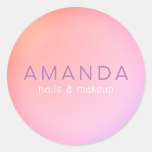 Modernes Design im Minimalistischen Stil Runder Aufkleber