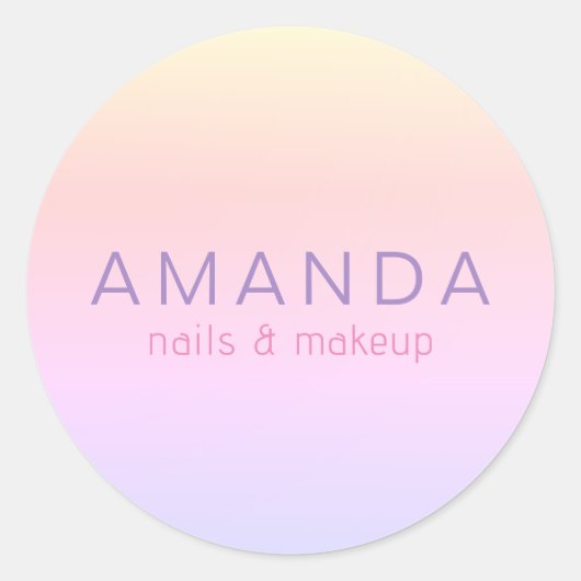 Modernes Design im Minimalistischen Stil Runder Aufkleber (Vorderseite)