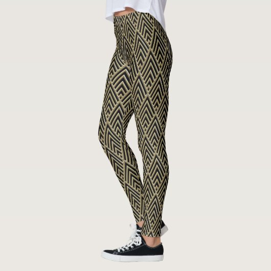 Modernes Design im Stildekor-Stil aus Gold Leggings (Links)