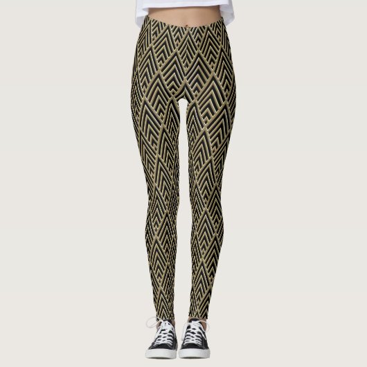 Modernes Design im Stildekor-Stil aus Gold Leggings (Vorderseite)