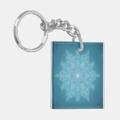 Modernes Design in Blau und Türkis Schlüsselanhänger (Vorderseite links)