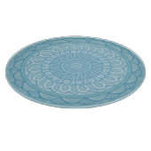 Modernes Design in Blau und Türkis Schneidebrett (Ecke)