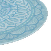 Modernes Design in Blau und Türkis Schneidebrett (Ecke)