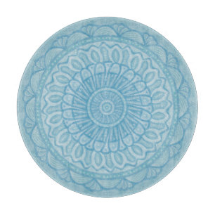 Modernes Design in Blau und Türkis Schneidebrett