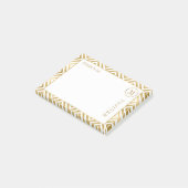 Modernes Design in Gold und Weiß Post-it Klebezettel (angewinkelt)