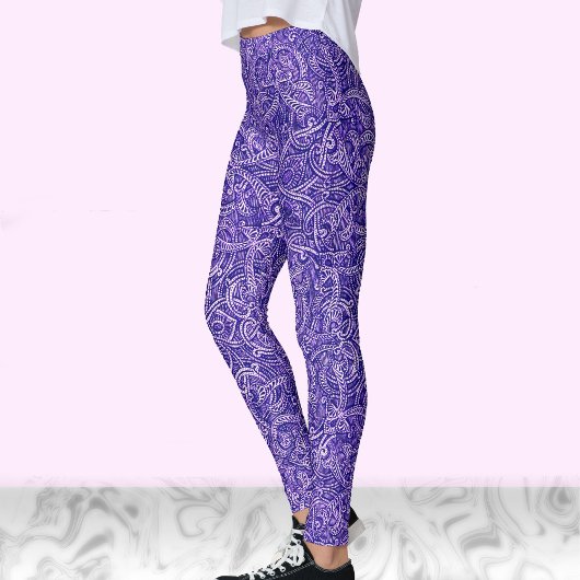 Modernes Design in Royal blau und weiß Leggings