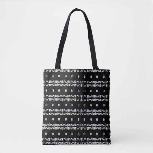 Modernes Design in Schwarz und Silber Tasche (Vorderseite)