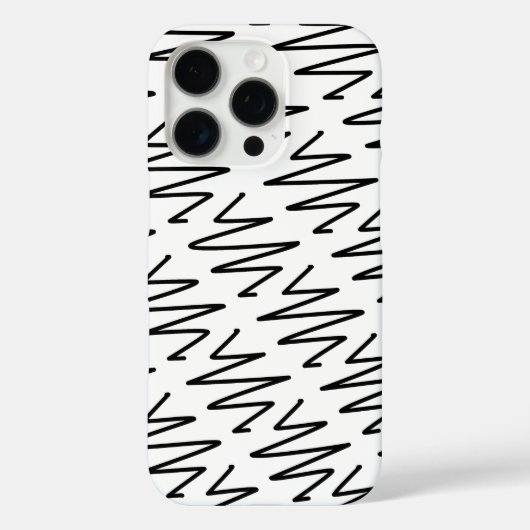 Modernes Design in Schwarz und Weiß Case-Mate iPhone Hülle (Rückseite)