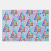 Modernes Design in zeitgenössischem Weihnachtsblau Geschenkpapier Set (Vorderseite 3)