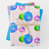 Modernes Design in zeitgenössischem Weihnachtsblau Geschenkpapier Set (Beispiel)