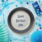 Modernes Design japanischer Keramiken in Blau und Pappteller (Party)