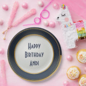 Modernes Design japanischer Keramiken in Blau und Pappteller (Party)