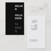 Modernes Design (Jet schwarz) Visitenkarte (Vorne/Hinten)
