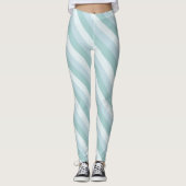 Modernes Design mit angesagtem Chic Blue Green Tem Leggings (Vorderseite)