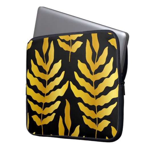 Modernes Design mit Blätter. Tropische Blätter aus Laptopschutzhülle (Vorderseite Links)