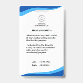 Modernes Design mit EMT Barcode Integration Ausweis (Rückseite)