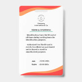 Modernes Design mit EMT Barcode Integration Ausweis (Rückseite)