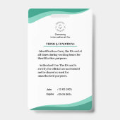 Modernes Design mit EMT Barcode Integration Ausweis (Rückseite)