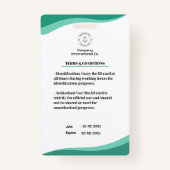 Modernes Design mit EMT Barcode Integration Ausweis (Rückseite)