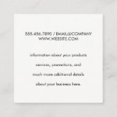 Modernes Design mit Leder-Background-Stylist Quadratische Visitenkarte (Rückseite)