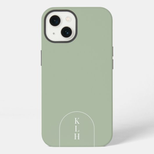 Modernes Design Mit Monogramm iPhone Hülle (Rückseite)