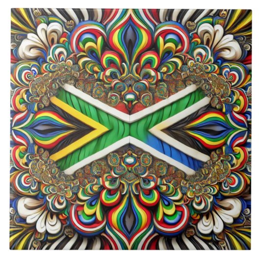 Modernes Design mit südafrikanischen Farben Fliese (Vorderseite)