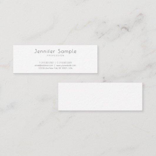 Modernes Design Modernes Design Elegant Minimalist Mini Visitenkarte (Vorne/Hinten)