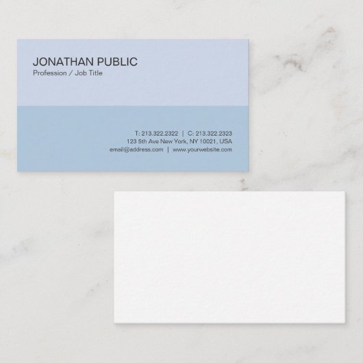 Modernes Design Modernes Design Schlicht Visitenkarte (Vorne/Hinten)