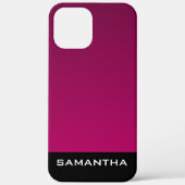 Modernes Design Monogram Gradient Lila Pattern Case-Mate iPhone Hülle (Rückseite)