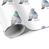 Modernes Design-Muster für Pigeon Geschenkpapier (Rolleneckpunkt)