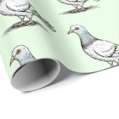 Modernes Design-Muster für Pigeon Geschenkpapier (Rolleneckpunkt)