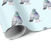 Modernes Design-Muster für Pigeon Geschenkpapier (Rolleneckpunkt)