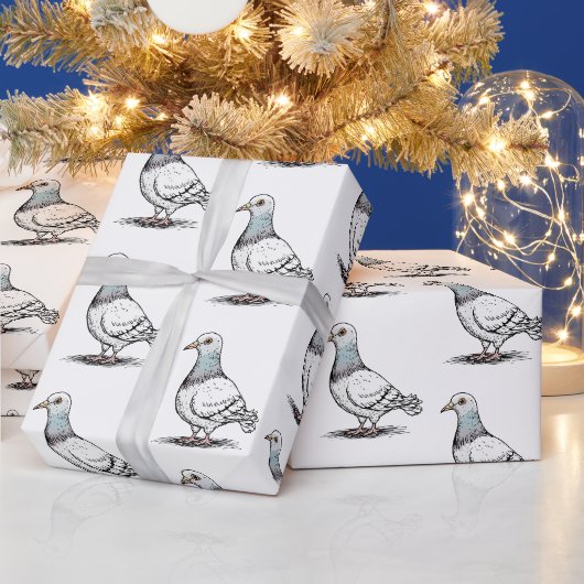 Modernes Design-Muster für Pigeon Geschenkpapier (Feiertage)